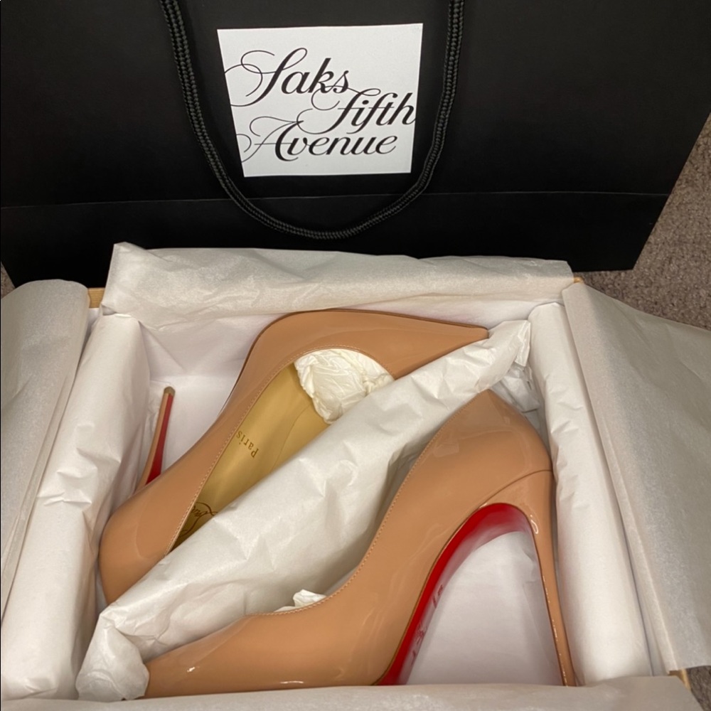 Christian Louboutin Nude Stilettos Pigalle Follies